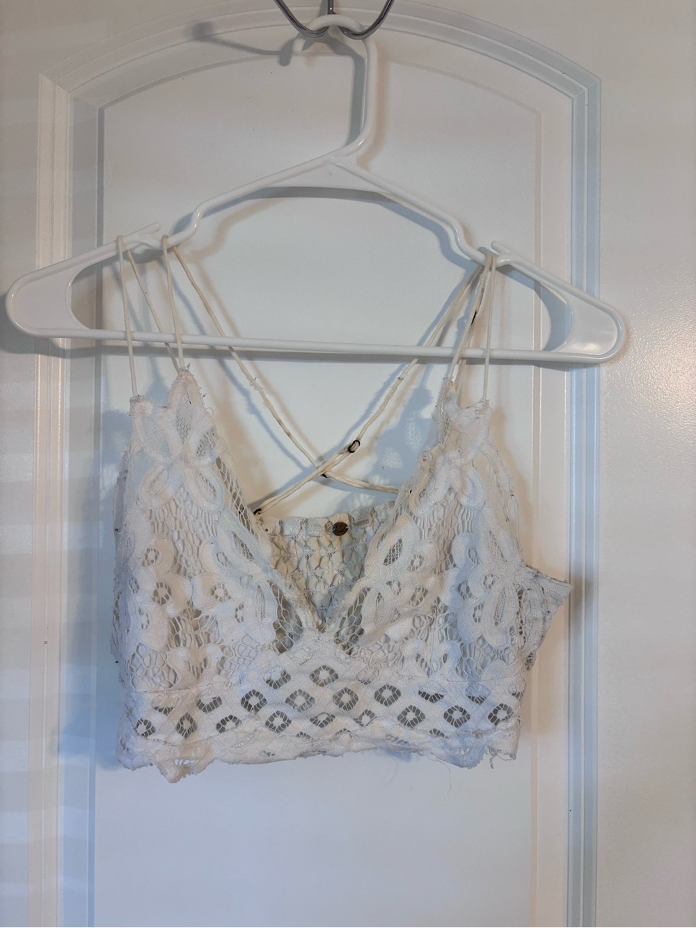 Free People Lace Bralette Crop Top - White